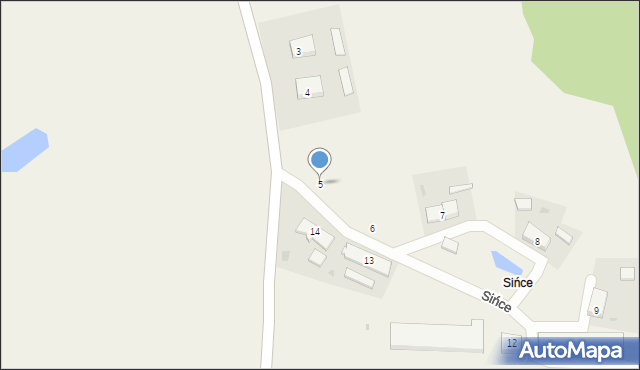 Sińce, Sińce, 5, mapa Sińce