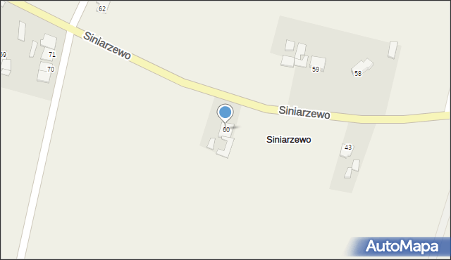 Siniarzewo, Siniarzewo, 60, mapa Siniarzewo