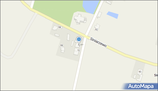 Siniarzewo, Siniarzewo, 71, mapa Siniarzewo