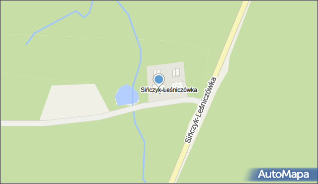 Siniec, Sińczyk-Leśniczówka, 2, mapa Siniec