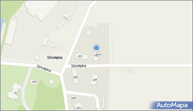 Sinołęka, Sinołęka, 45D, mapa Sinołęka
