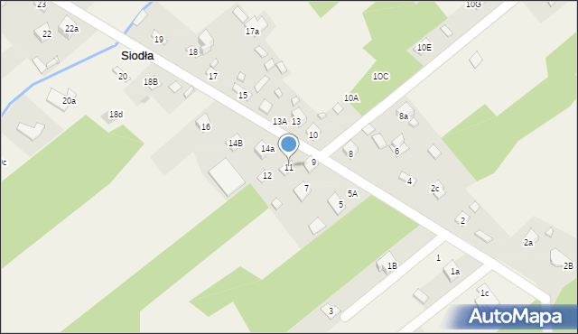 Siodła, Siodła, 11, mapa Siodła