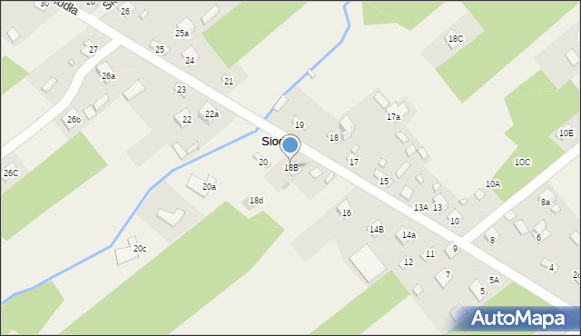 Siodła, Siodła, 18B, mapa Siodła