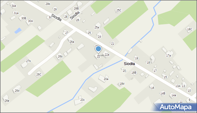 Siodła, Siodła, 22, mapa Siodła