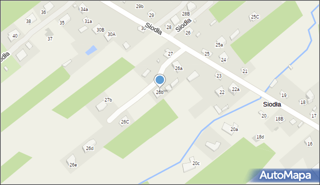 Siodła, Siodła, 26b, mapa Siodła