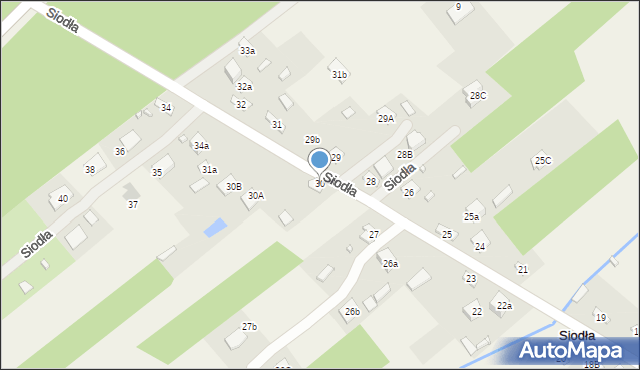 Siodła, Siodła, 30, mapa Siodła