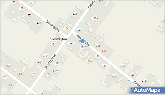 Siostrzytów, Siostrzytów, 134, mapa Siostrzytów