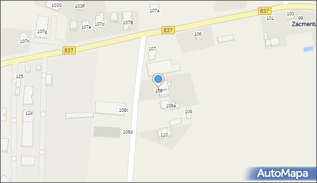 Sitaniec, Sitaniec, 108, mapa Sitaniec