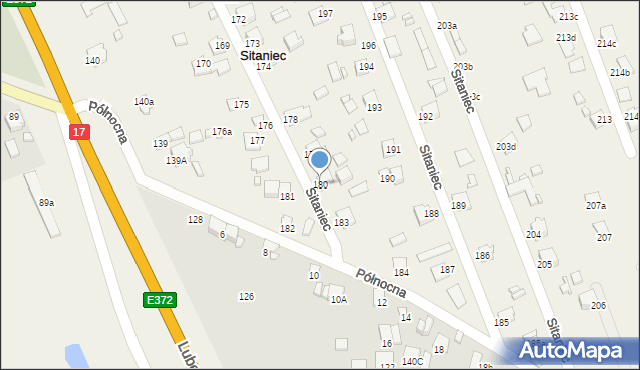 Sitaniec, Sitaniec, 180, mapa Sitaniec