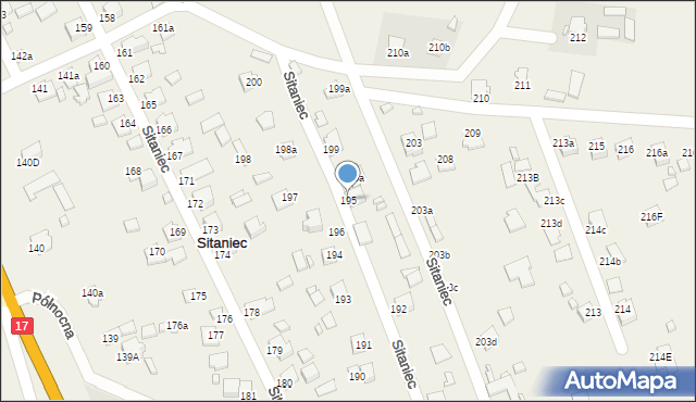 Sitaniec, Sitaniec, 195, mapa Sitaniec