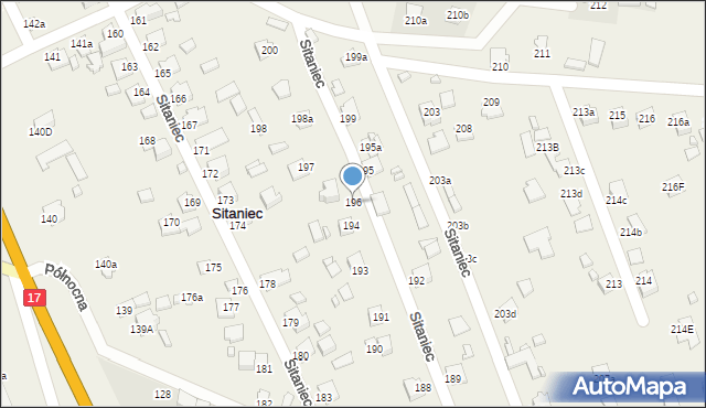 Sitaniec, Sitaniec, 196, mapa Sitaniec