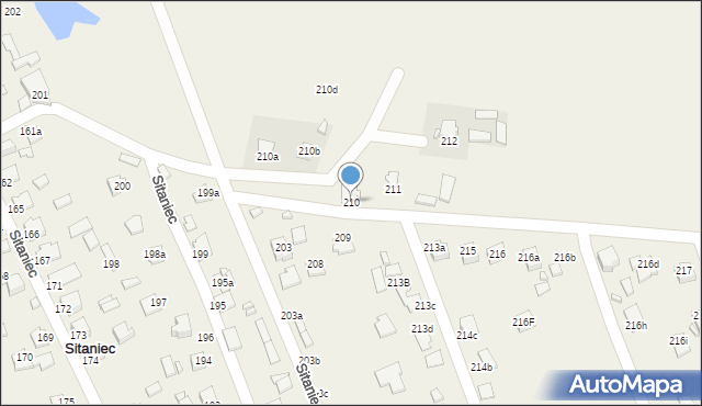 Sitaniec, Sitaniec, 210, mapa Sitaniec