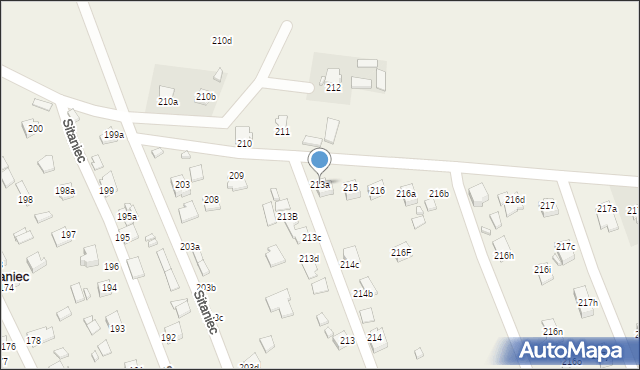 Sitaniec, Sitaniec, 213a, mapa Sitaniec