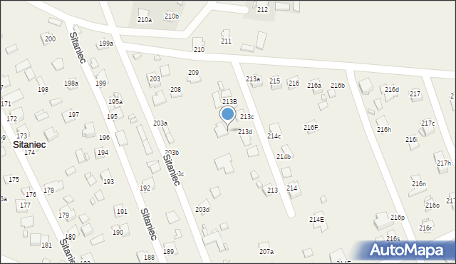 Sitaniec, Sitaniec, 213e, mapa Sitaniec