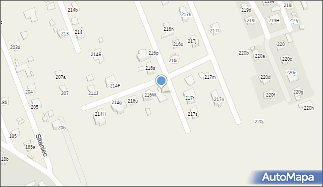 Sitaniec, Sitaniec, 216z, mapa Sitaniec