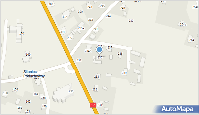 Sitaniec, Sitaniec, 236, mapa Sitaniec