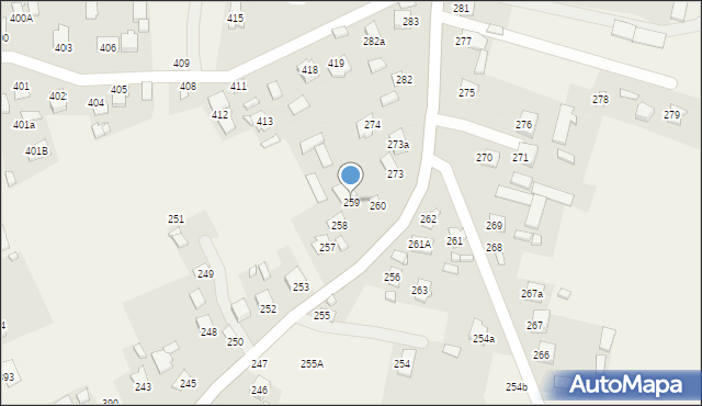 Sitaniec, Sitaniec, 259, mapa Sitaniec