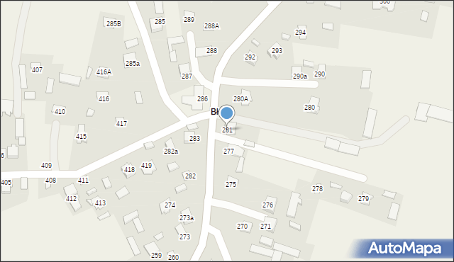 Sitaniec, Sitaniec, 281, mapa Sitaniec