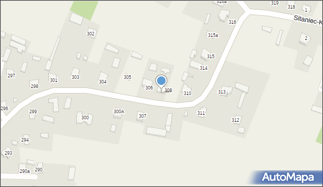 Sitaniec, Sitaniec, 309, mapa Sitaniec