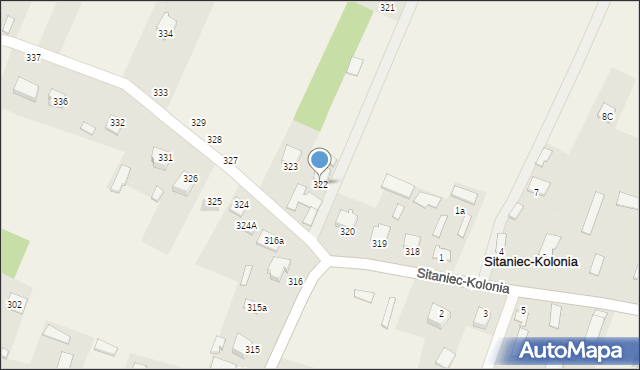 Sitaniec, Sitaniec, 322A, mapa Sitaniec