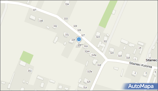 Sitaniec, Sitaniec, 325, mapa Sitaniec