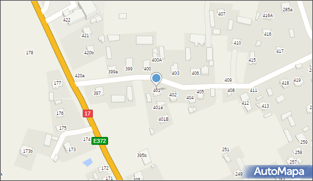 Sitaniec, Sitaniec, 401, mapa Sitaniec