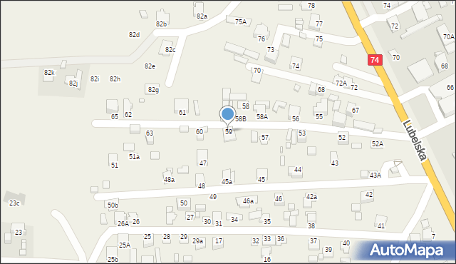 Sitaniec, Sitaniec, 59, mapa Sitaniec