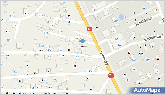 Sitaniec, Sitaniec, 67, mapa Sitaniec