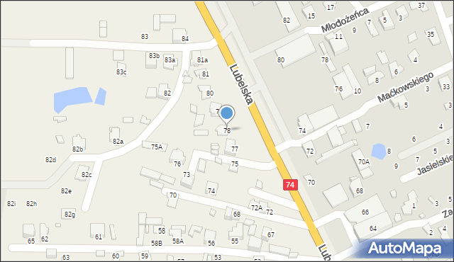 Sitaniec, Sitaniec, 78, mapa Sitaniec