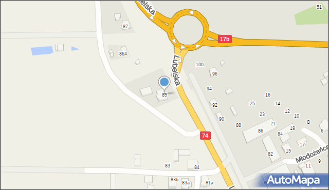 Sitaniec, Sitaniec, 85, mapa Sitaniec