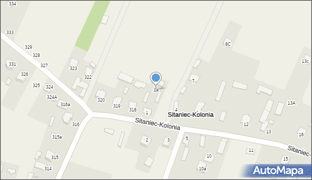 Sitaniec-Kolonia, Sitaniec-Kolonia, 1a, mapa Sitaniec-Kolonia