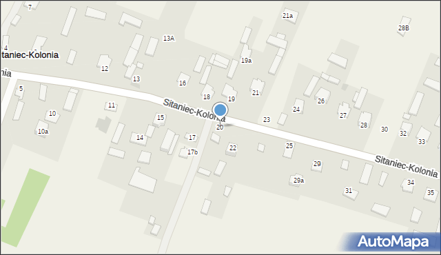 Sitaniec-Kolonia, Sitaniec-Kolonia, 20, mapa Sitaniec-Kolonia