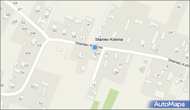 Sitaniec-Kolonia, Sitaniec-Kolonia, 3, mapa Sitaniec-Kolonia