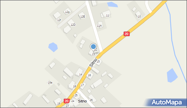 Sitno, Sitno, 13, mapa Sitno