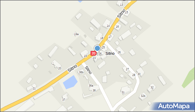 Sitno, Sitno, 23A, mapa Sitno