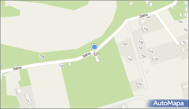 Sitno, Sitno, 71d, mapa Sitno