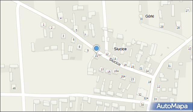 Siucice, Siucice, 11, mapa Siucice