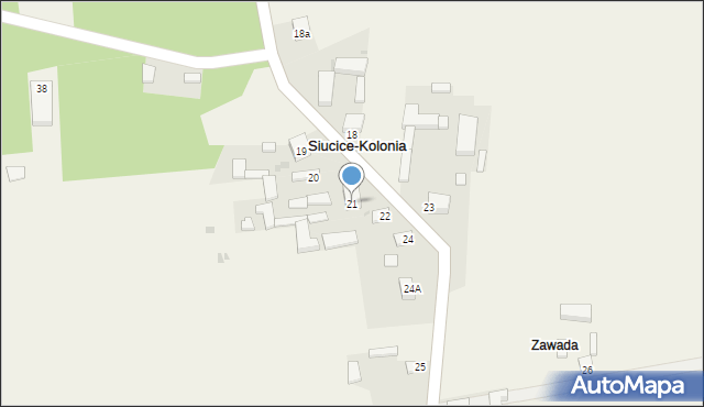 Siucice-Kolonia, Siucice-Kolonia, 21, mapa Siucice-Kolonia