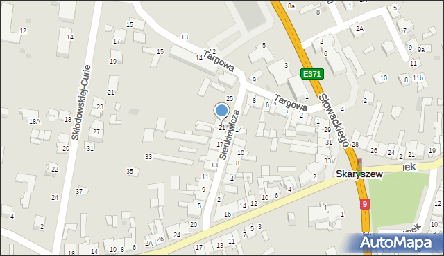 Skaryszew, Sienkiewicza Henryka, 21, mapa Skaryszew