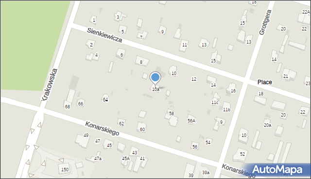 Skarżysko-Kamienna, Sienkiewicza Henryka, 10a, mapa Skarżysko-Kamienna