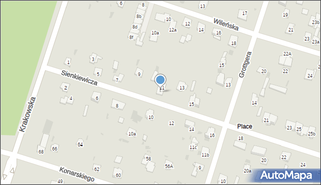 Skarżysko-Kamienna, Sienkiewicza Henryka, 11a, mapa Skarżysko-Kamienna