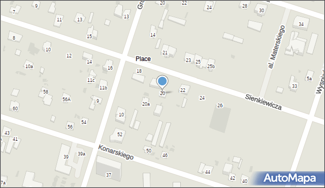 Skarżysko-Kamienna, Sienkiewicza Henryka, 20, mapa Skarżysko-Kamienna