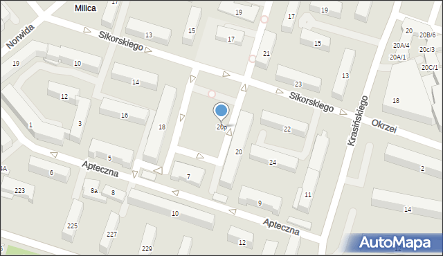 Skarżysko-Kamienna, Sikorskiego Władysława, gen., 20p, mapa Skarżysko-Kamienna