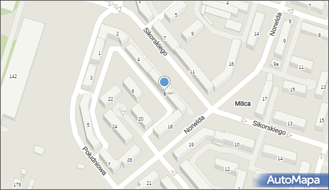 Skarżysko-Kamienna, Sikorskiego Władysława, gen., 8, mapa Skarżysko-Kamienna