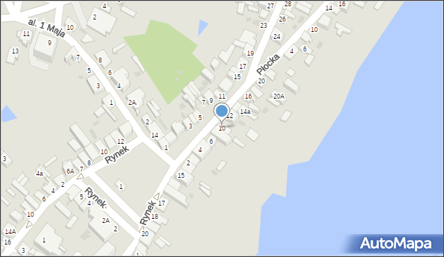 Skępe, Sierpecka, 10, mapa Skępe