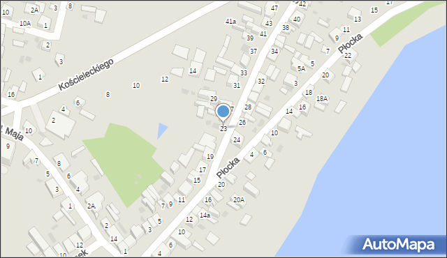 Skępe, Sierpecka, 23, mapa Skępe