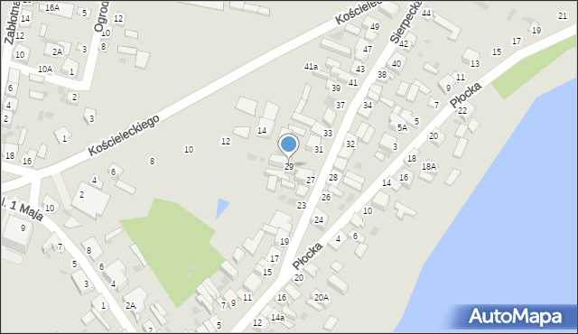 Skępe, Sierpecka, 29, mapa Skępe