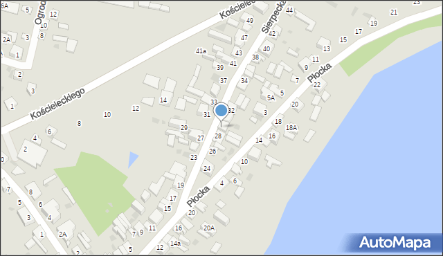 Skępe, Sierpecka, 30, mapa Skępe