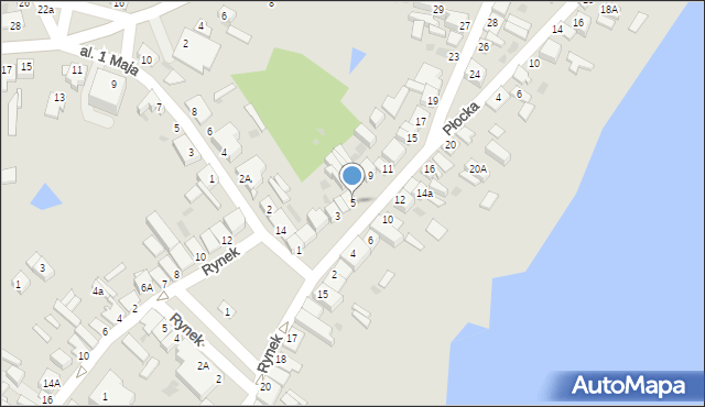 Skępe, Sierpecka, 5, mapa Skępe