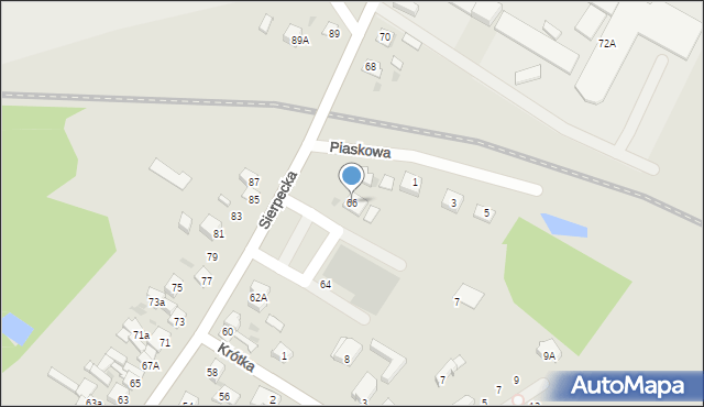 Skępe, Sierpecka, 66, mapa Skępe